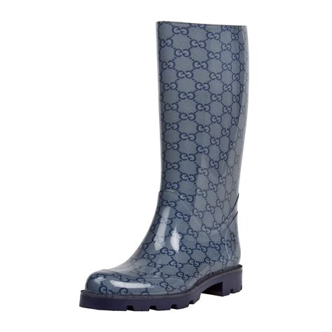 gucci blue suede boots|farfetch gucci rain boots.